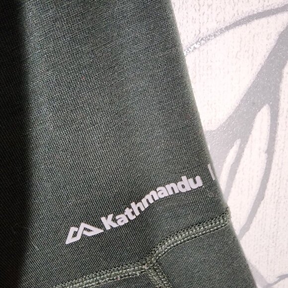 Kathmandu Dark Green 82% Merino Wool Baselayer Long Sleeve - Picture 2 of 7